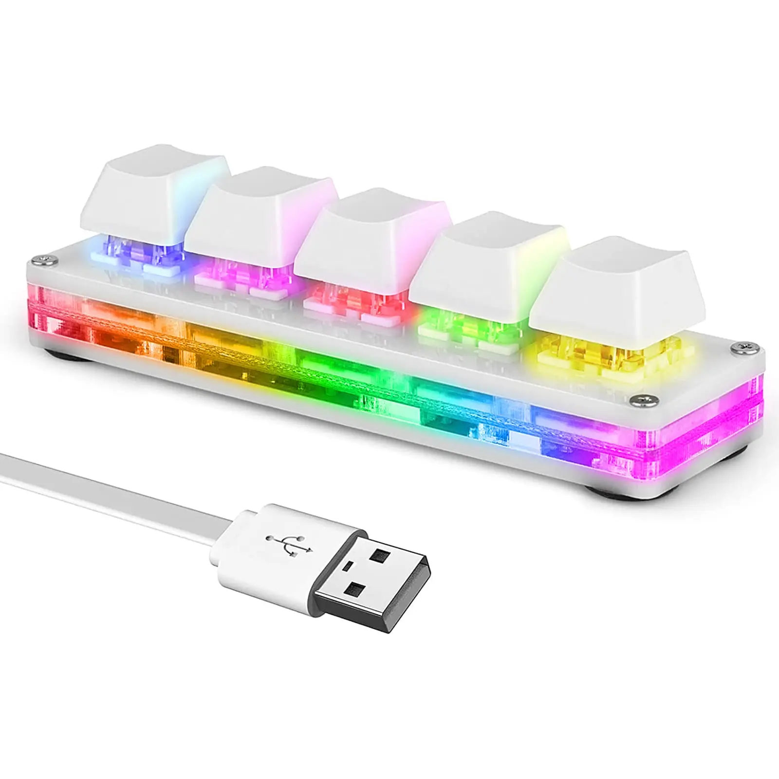 

Мини-клавиатура OSU, 5 клавиш, макро механическая клавиатура, вишневый вал и RGB светодиодсветодиодный игровая программируемая мультимедийная...