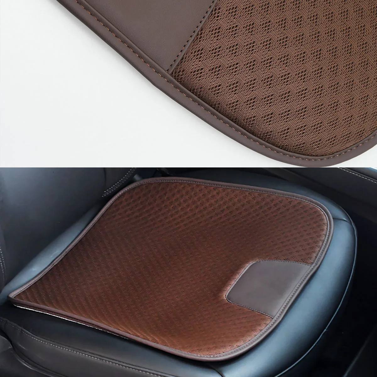 1 х Универсальная автомобильная подушка для сиденья из ледяного шелка, защитный коврик для переднего сиденья, дышащий крутой чехол для сиденья автомобиля, летняя подушка