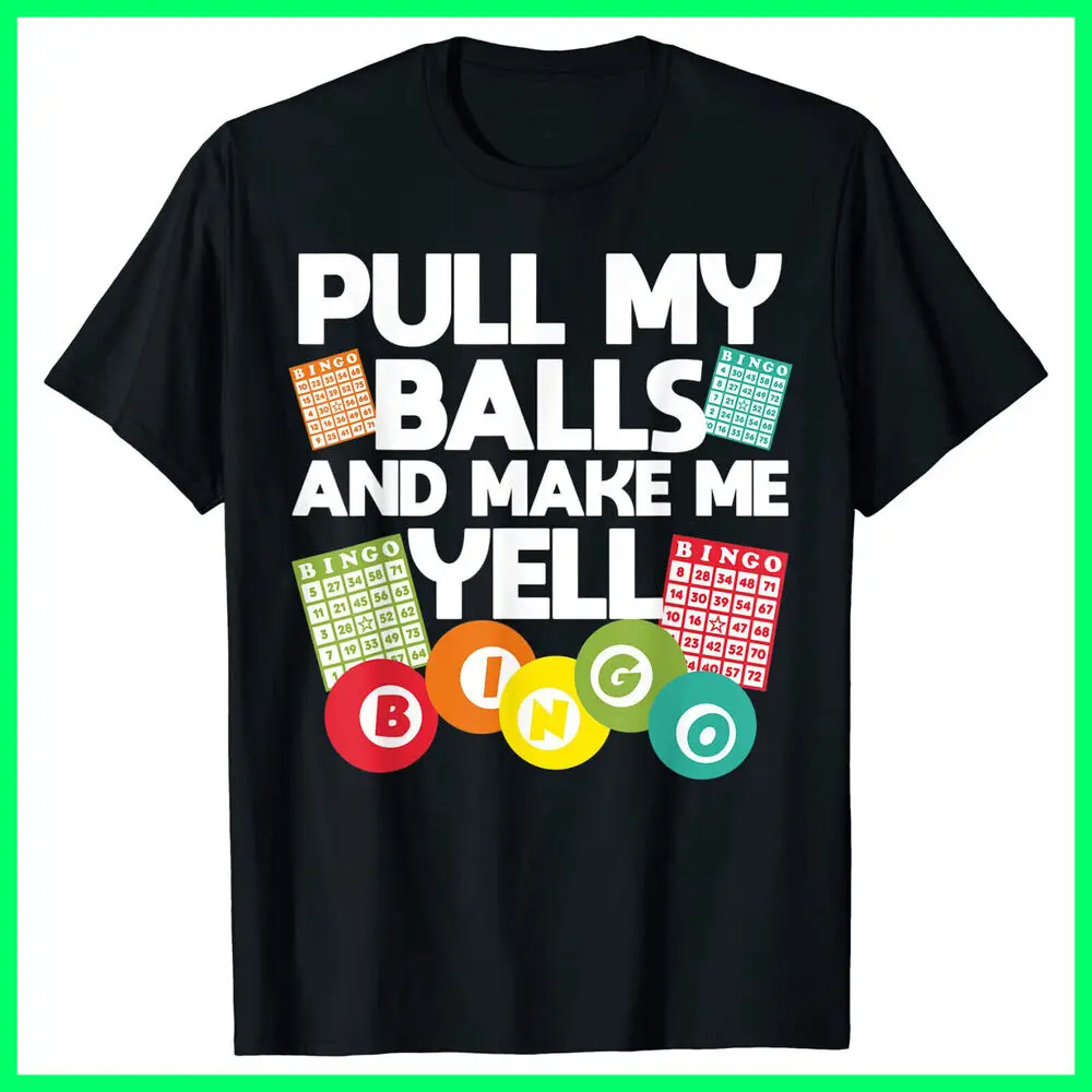 

Забавный бинго для мужчин и женщин, счастливое бинго, влюбленные, азартные игры, черная футболка S-5Xl