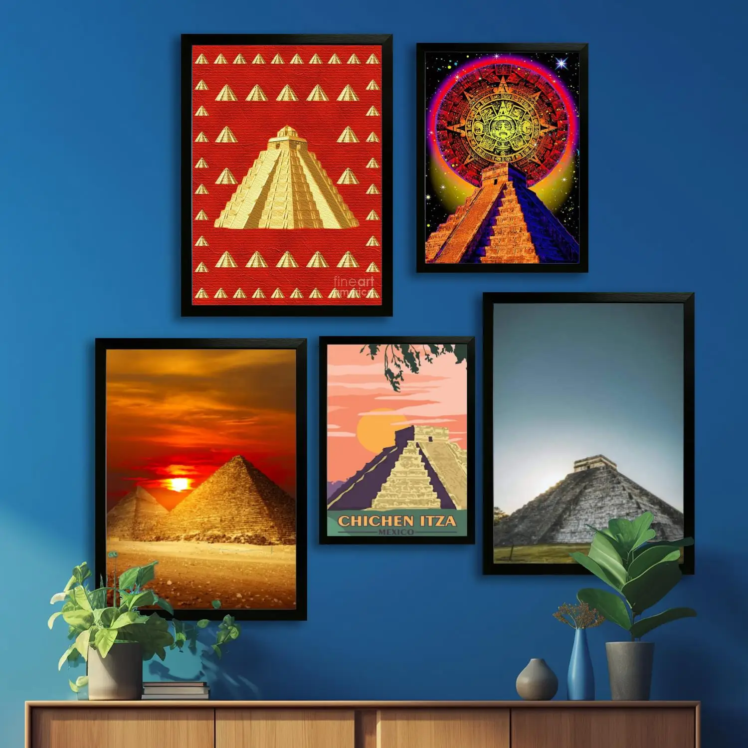 Чичен ицза холст художественный постер настенная художественная картина печать