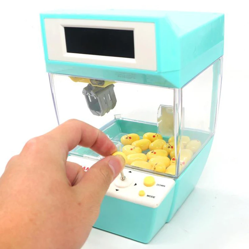 

Catcher Alarm Clock Coin Operated Toy Machine Crane Machine Candy Doll Grabber Claw Arcade Games Automatic Mini Vending Kit Kids
