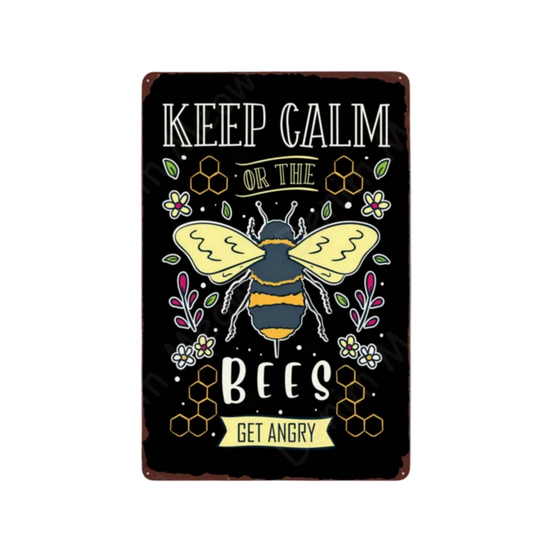 Юмористический ретро постер украшение дома с насекомыми настенное искусство