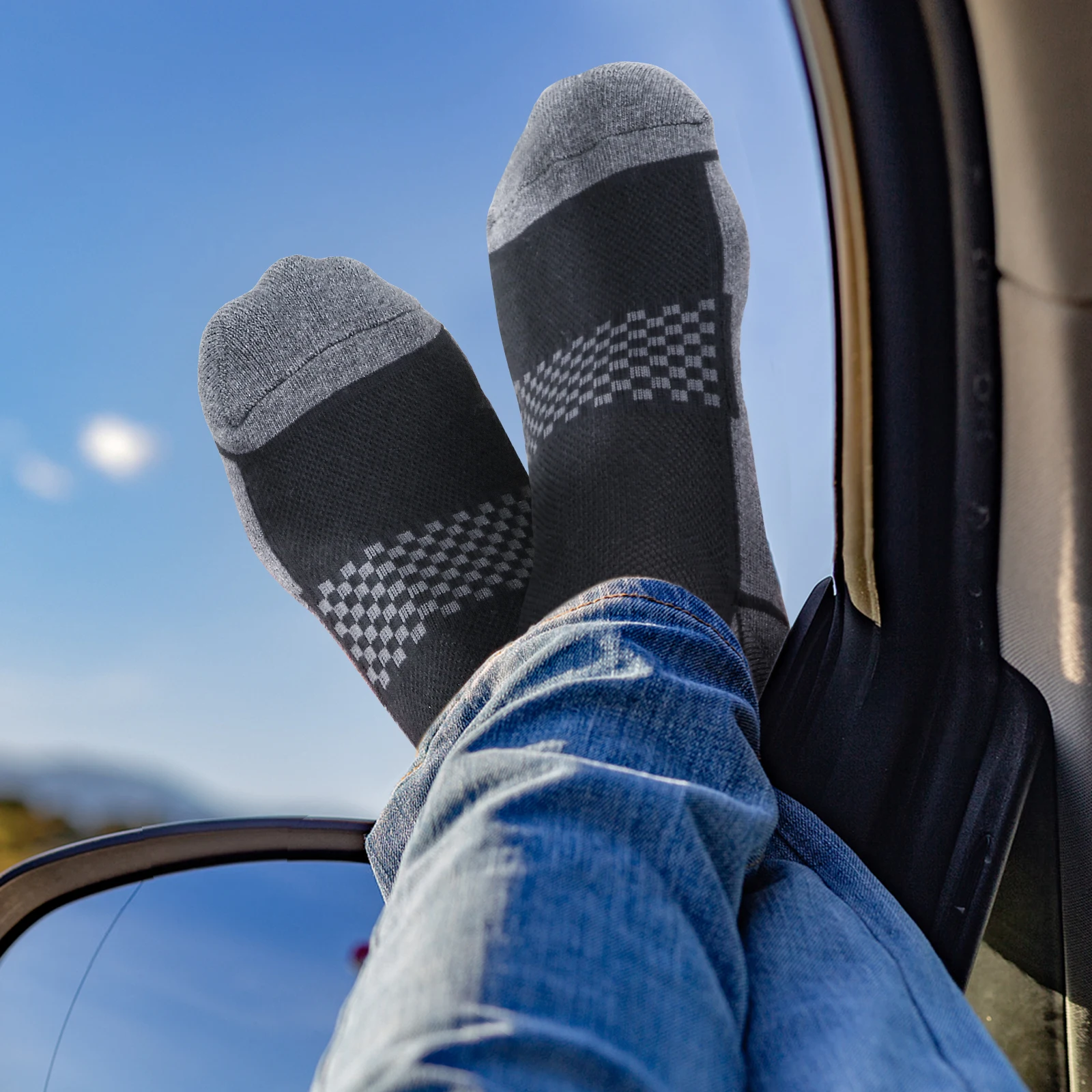 YUEDGE мужские носки для экипажа повседневные влагоотводящие мягкие спортивные