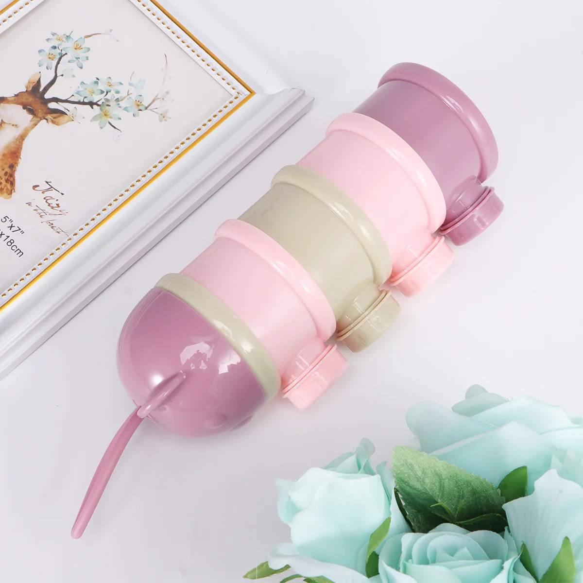

Packaging Container 4 Layers Milk Storage Baby Feeding Protein Travel Food