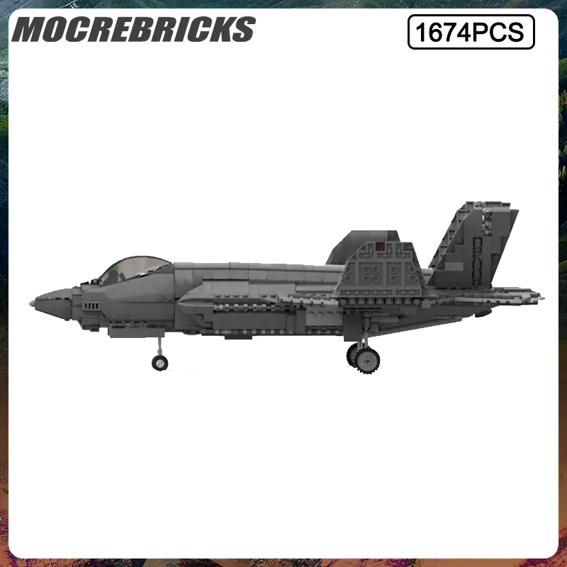 

WW II Military Series F-35 C Lightning II Fighter Assembling Building Block Model Kit Children's Toy Xtmas Education Puzzle Gift