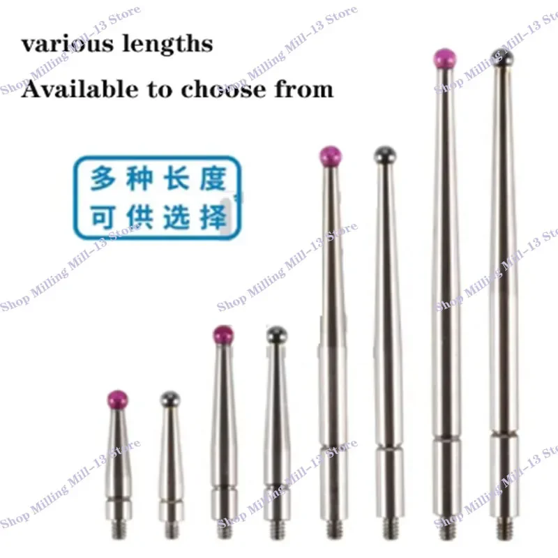 M1.4 M1.6 M1.8 M2Резьба 2 мм Головка OD 15 / 44 5 Длина Рубиновая головка Штифт Манометр