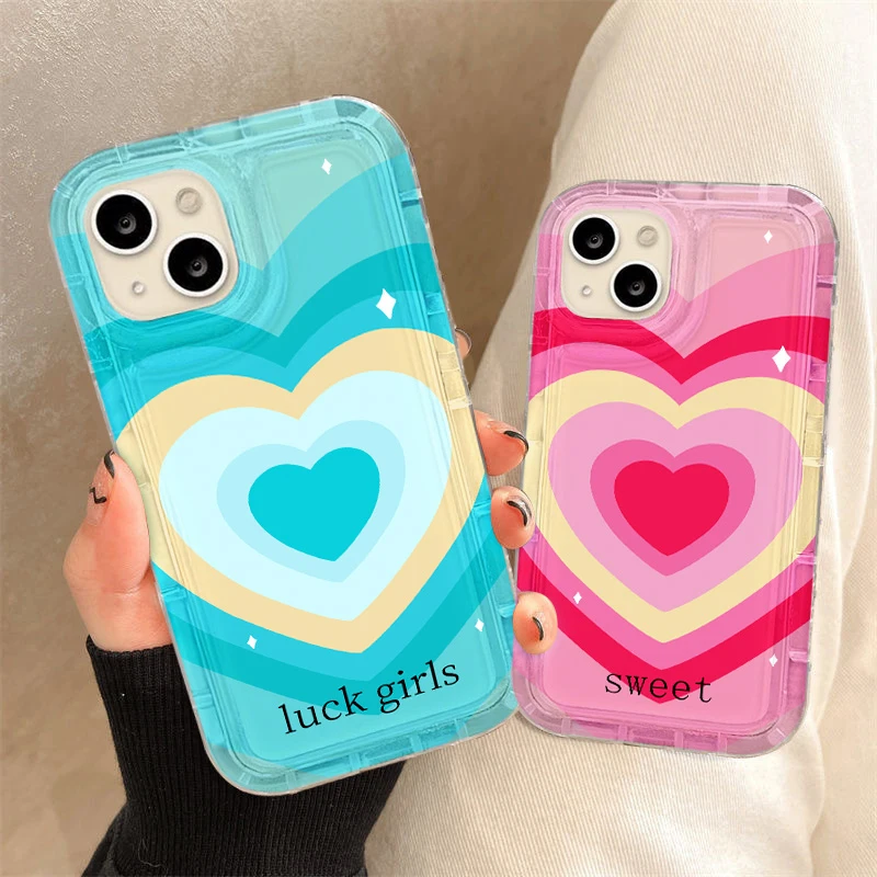 

Love Heart Clear Case For Samsung A54 A53 A52S 5G A13 A33 A34 A22 A21S A32 A12 A51 S23 Ultra S22 Plus S21 S20 FE Soft Back Cover