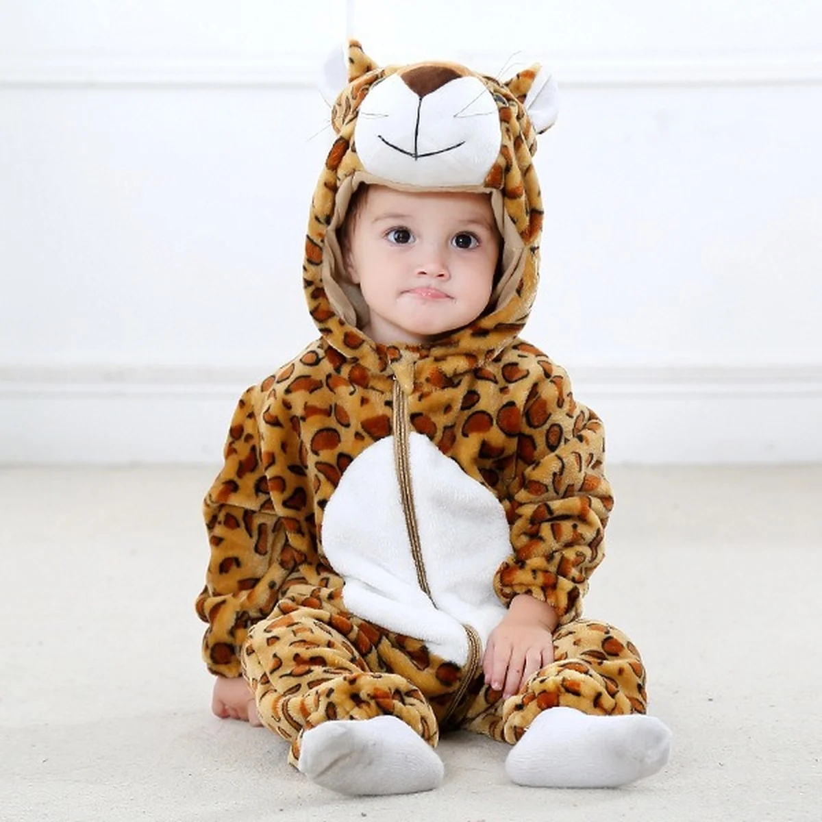 

Baby Flannel Rompers Winter Costume for Girl Boy Infant Clothes Kids Macacão Infantil Leopard Zebra Cow Fox Pig Monkey Ropa Bebe