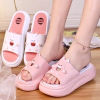 women thick platform slippers summer soft sole slide sandals leisure ladies indoor bathroom anti slip shoes
