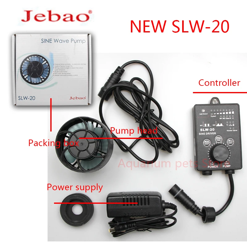 Jebao SLW-3 SLW-5 SLW-10 SLW-20 SLW-30 Серия насоса для воды, фильтра и мини-фонтана для аквариума и сада.
