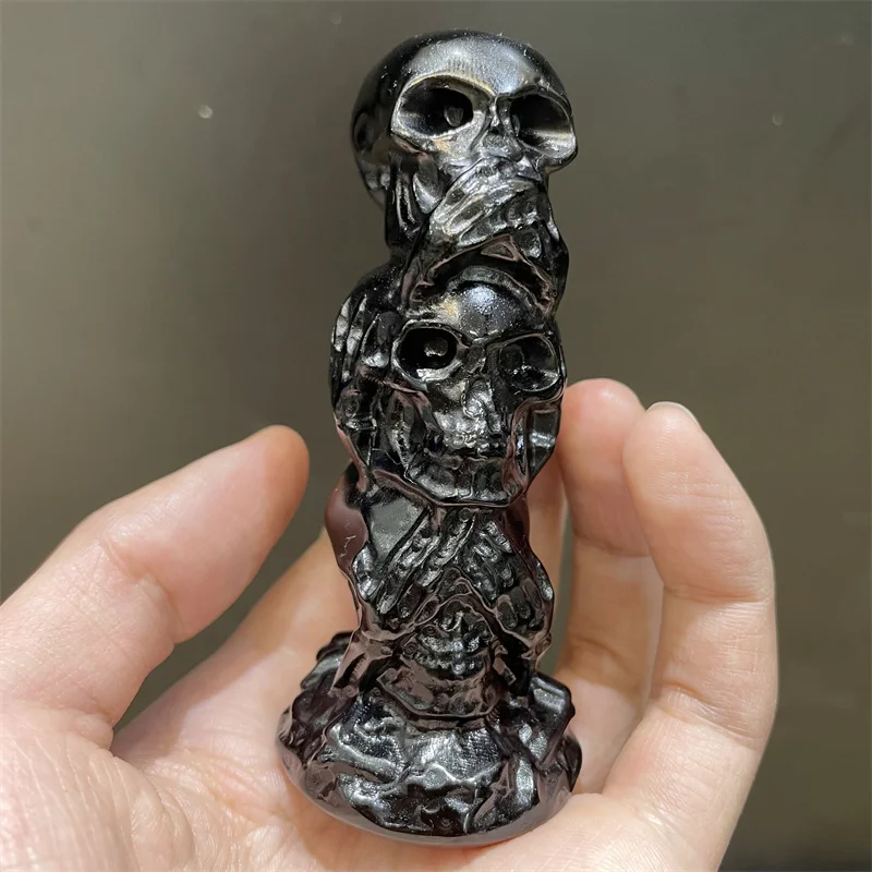 

Браслет ручной работы с кристаллами в виде Черепа скелета с кристаллами ювелирные изделия на запястье для женщин и мужчин