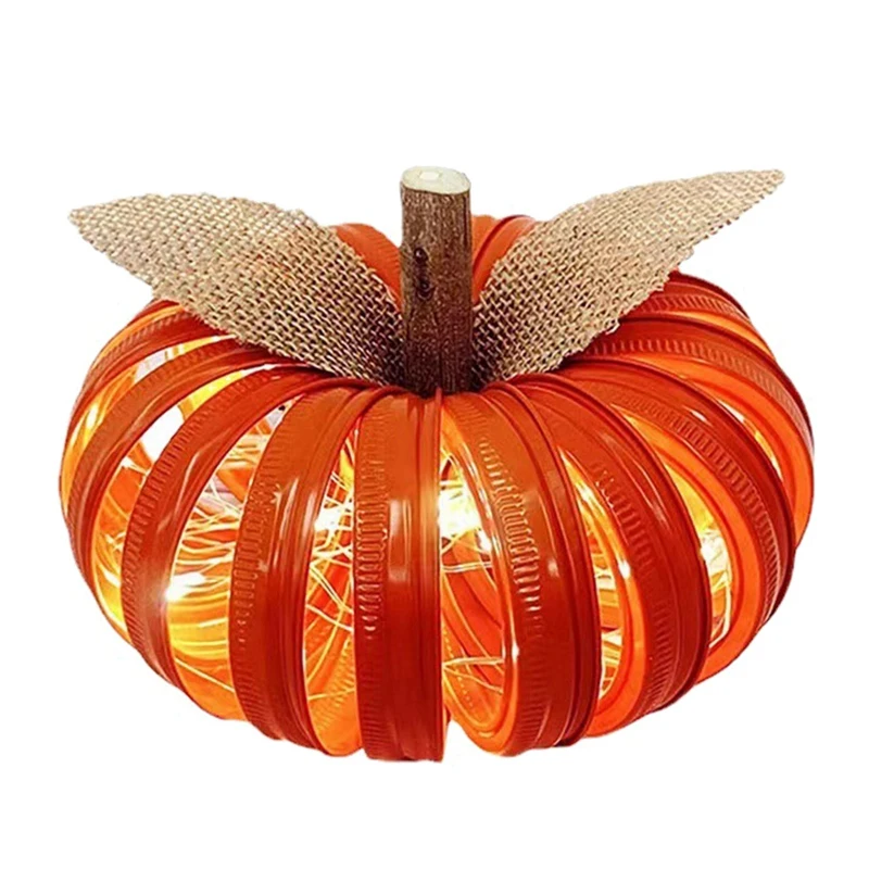 

Pumpkin Lantern Fall Decorations Inspirational Pumpkins Decoration Light Up Jar Lid Pumpkin Light Up For Living