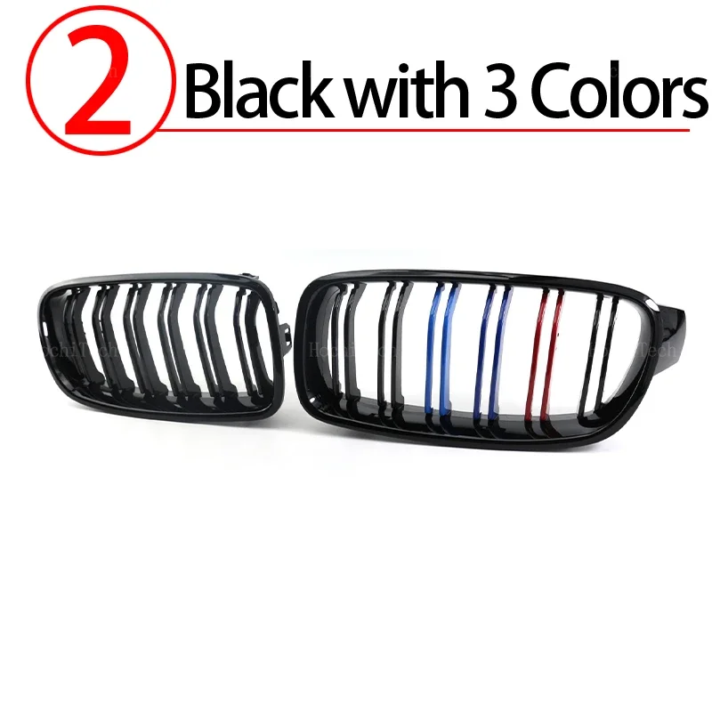 

Передний бампер, решетка радиатора для BMW 3 серии F30 F31 F35 2012-2018, черная двухлинейная решетка, Стайлинг автомобиля, розетка