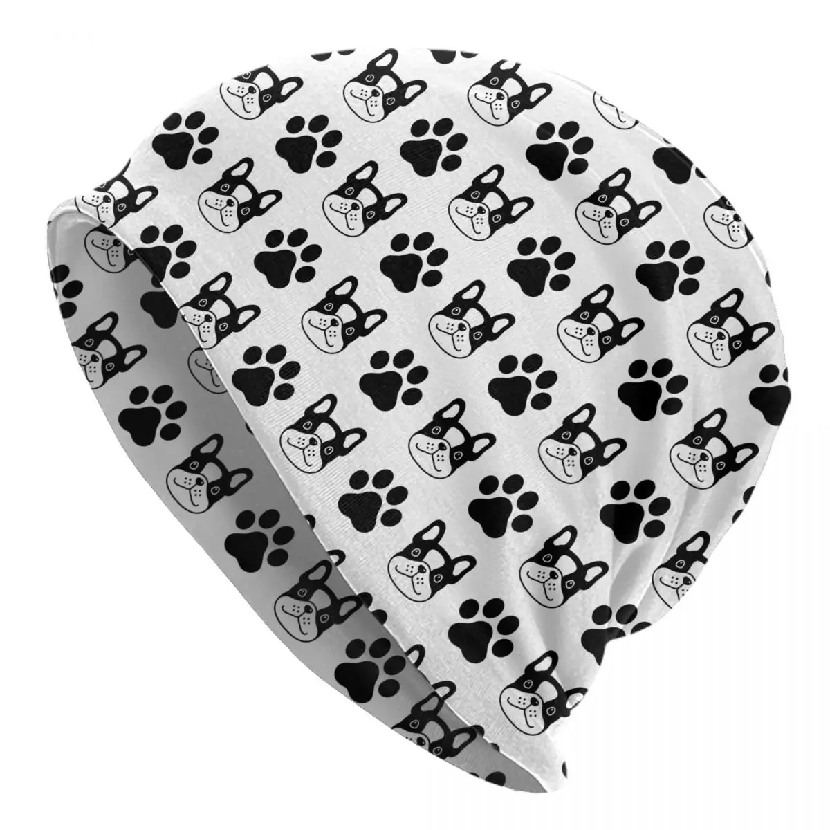 

French Bulldog Cap Dog Cool Adult Street Skullies Beanies Hat Spring Warm Thermal Elastic Bonnet Knitted Hat