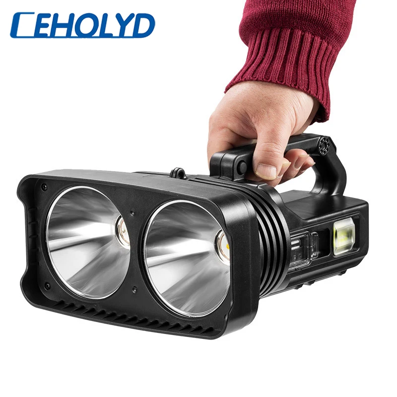 

40W Super Bright LED Rechargeable XHP50.2 Big Head Searchlight Handheld Flashlight Work Light Spotlight Floodling Torch Lantern