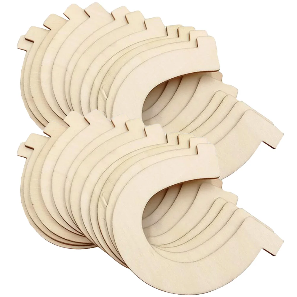 

Wood Horseshoe Diy Wooden Unfinished Slices Cutouts Chips Graffiti Crafts Pieces Painting Piece Unpainted Cowboy Craft Party