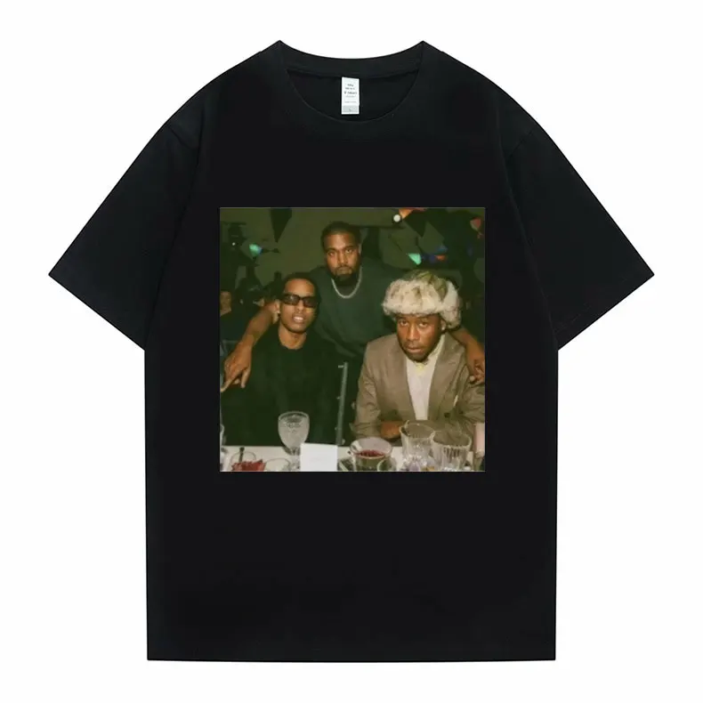 

Hip Hop Singer Asap Rocky Kanye West Golf Wang Igor Tyler The Creator Cactus Jack Same Frame T-shirt Men Women Tee Streetwear