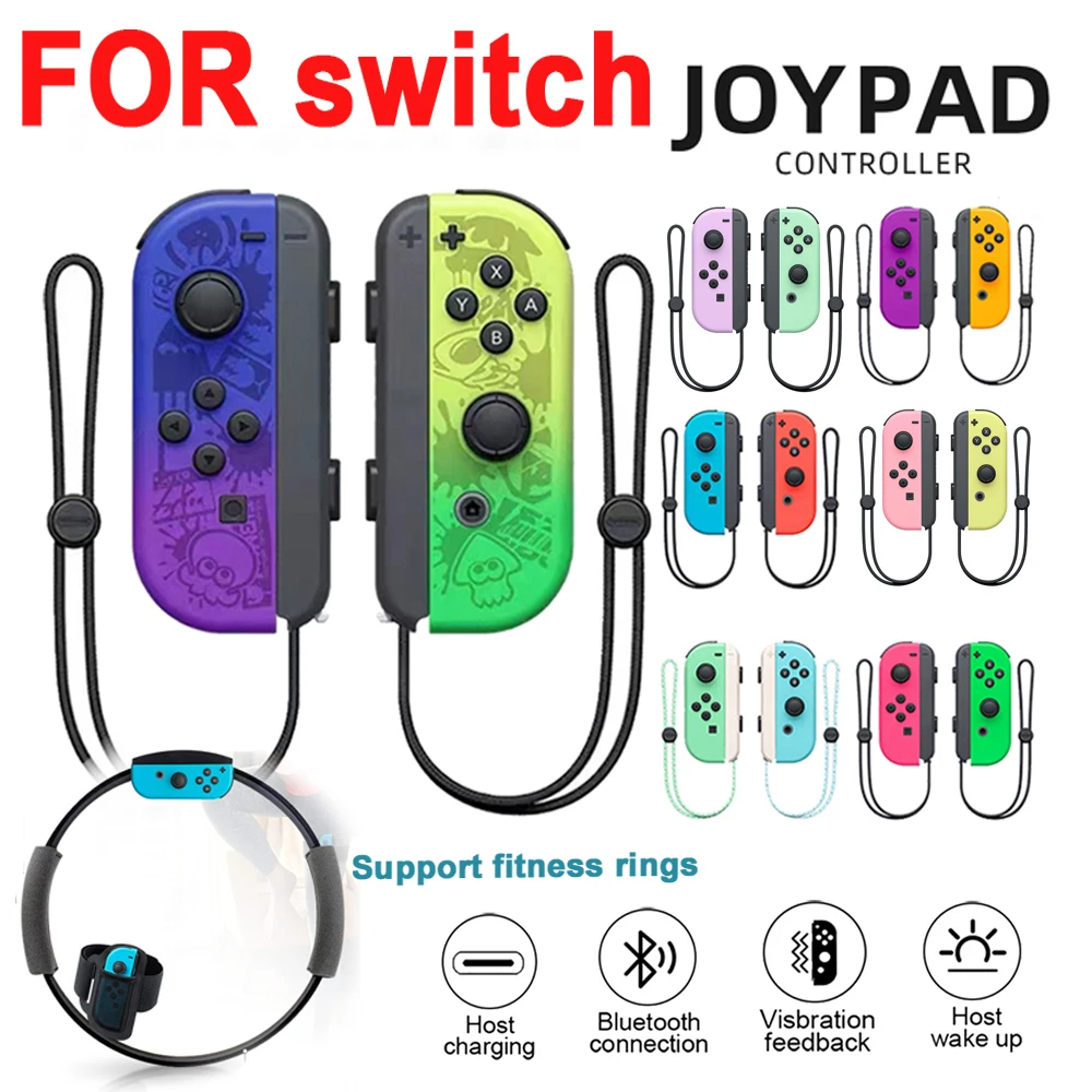 

Новый переключатель с левой и правой ручками для контроллера Nintendo Switch Joy Con, джойстик, беспроводной геймпад, поддержка искусственных ремней