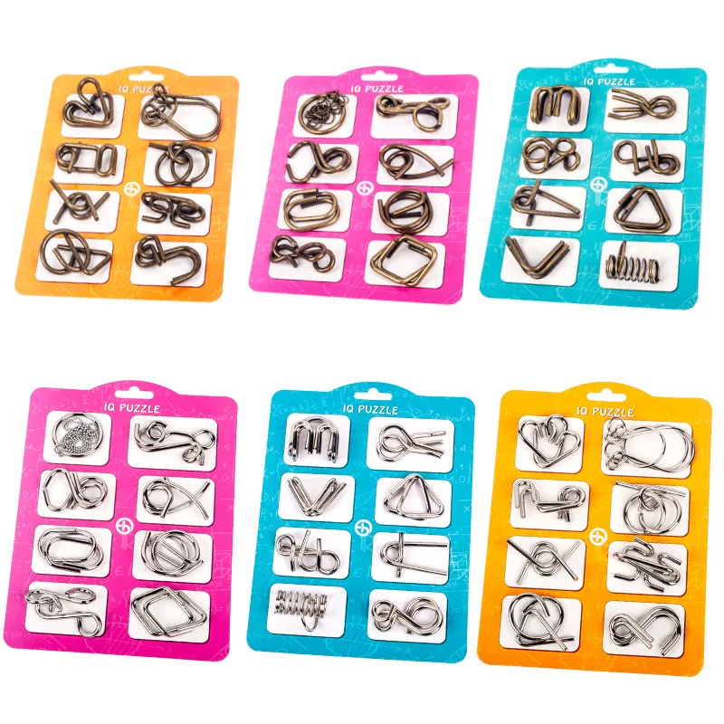 

IQ Mind Brain Teaser Puzzles Children 3D Handmade Wooden Toy Adult Intellectual Brain Teaser Game Puzzle Educational Toys