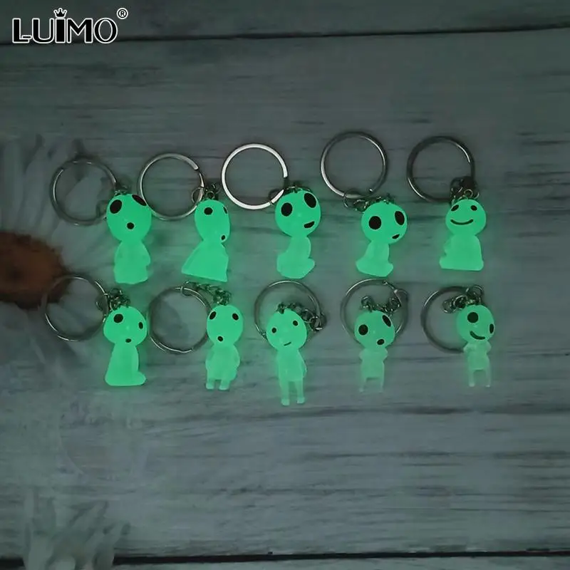 Креативный светящийся брелок-эльф, светящийся Инопланетянин, маленькое украшение, миниатюрная кукла, фосфоресцирующий брелок, брелок-подвеска