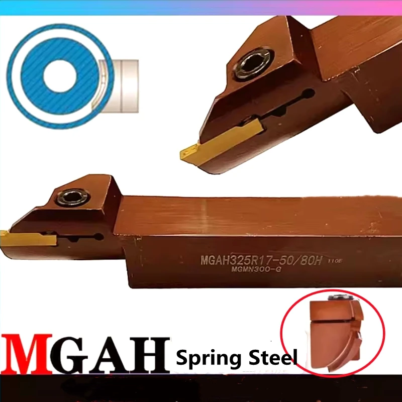 Фото Державка для нарезания канавок из пружинной стали MGAH425R MGAH325R MGAH320 MGAH420 для прецизионных токарных пластин MGMN, для станков с ЧПУ №1
