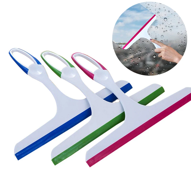 

Silicone Glass Wiper Cleaner Window Cleaning Brush Glass Window Wiper Scraper Bathroom Mirror Cleaning Squeegee Rubber Blade