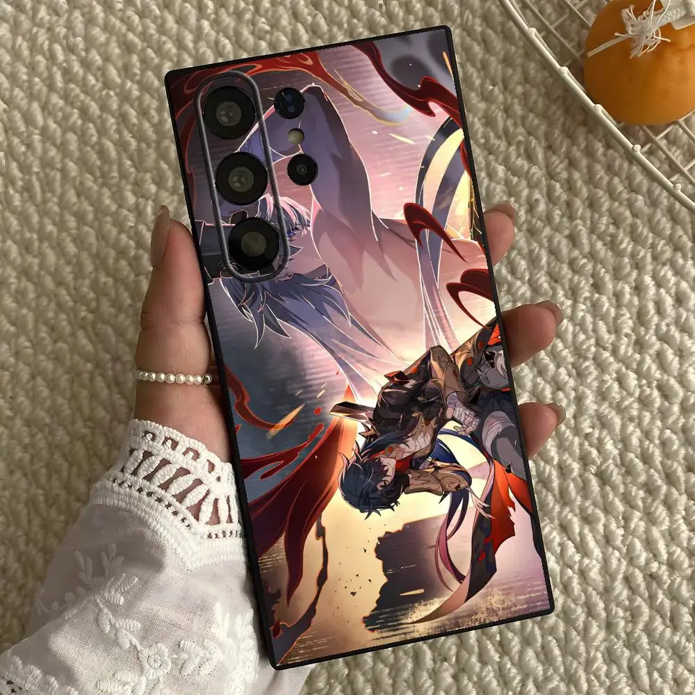 Фото Чехол для телефона Star Rail Mortenax Blade для Samsung Galaxy S26 S25 S24 S23 S22 S21 S20 Plus Ultra Note20, мягкий, черный. №3
