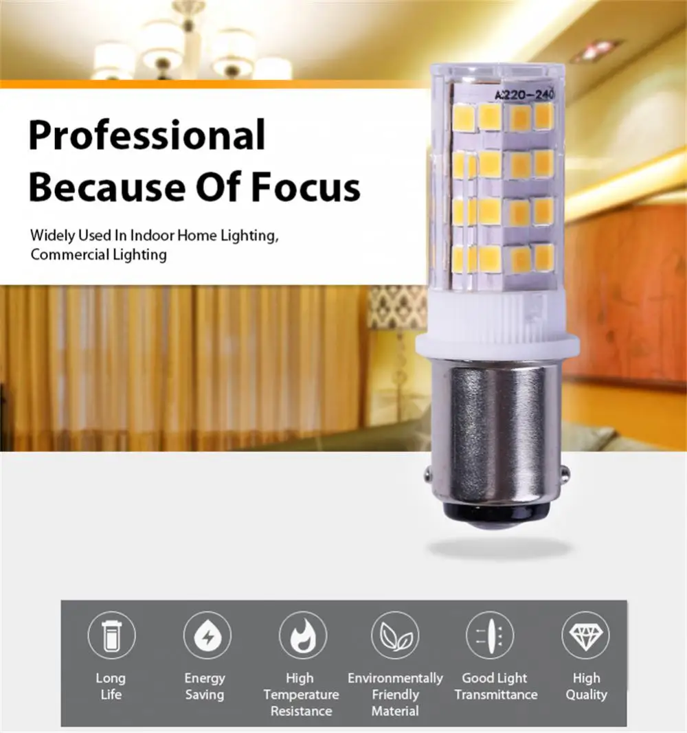 

3.5W White/Warm LED Corn Bulbs Crystal Lamp 51Beads SMD 2835 Energy Saving Lamp For Sewing Machine Lighting Accessory 110/120V