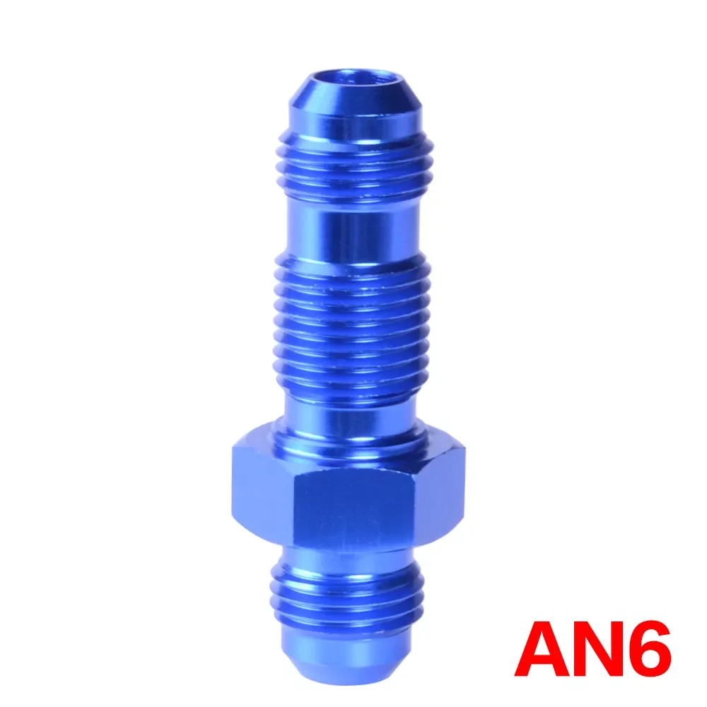 

AUTO PARTS Aluminum Male Thread Hose Fitting 6 AN6 6-AN Stright Flare Bulkhead Fitting Apapters Black/Red/Blue