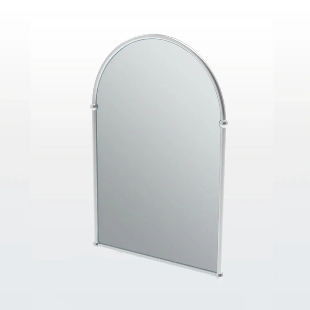 Красивый пейзаж ретро Латунное арочное умное зеркало для ванной комнаты Золотое