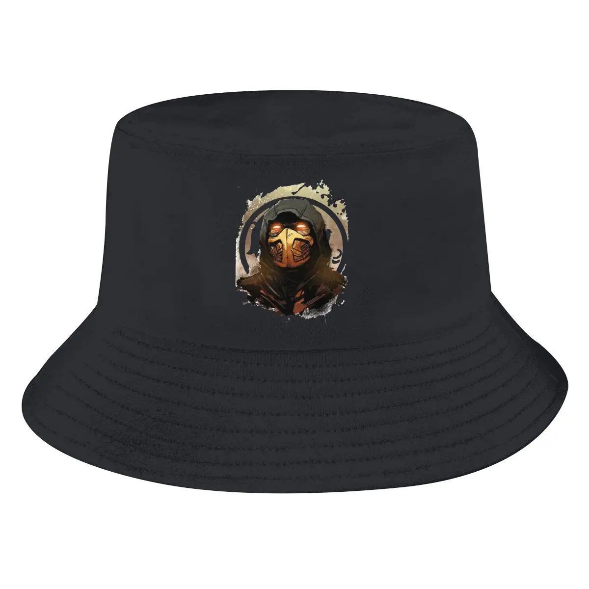 

Scorpion Seeking Eyes Bucket Hat Mortal Kombat Fisherman Hat Male Hawaii Spring Hats Men Casual Panama Hip Hop Bucket