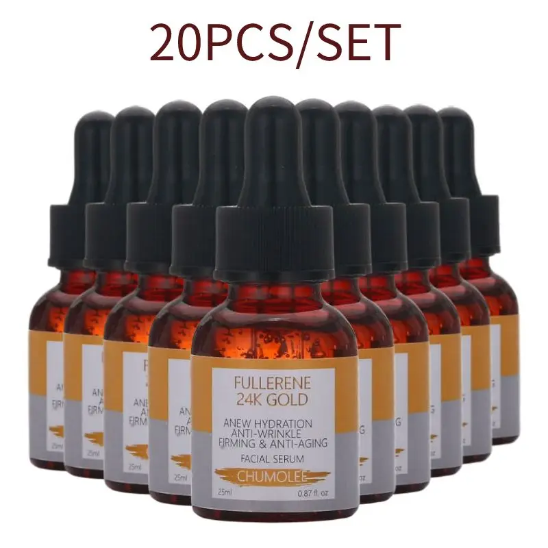 

20 шт., увлажняющая антивозрастная Сыворотка для лица, 24 К золота