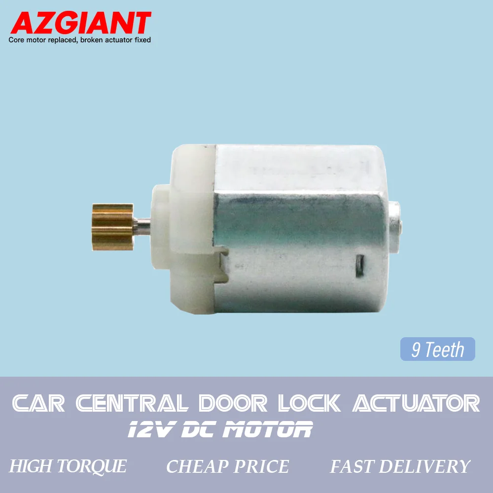 

AZGIANT 1-5pcs 9Teeth 762837016A Car Door Lock Actuator Replacement 12V DC Motor Engine Repair For VW Touareg