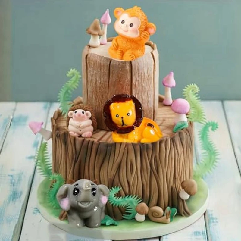 50 шт. миниатюрные фигурки диких животных искусственная смола для сада