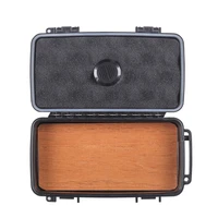 new 1pcs travel cigar case humidor portable with humidifier cedar wood waterproof cigar box plastic black bc2251