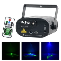 aucd mini portable remote gb laser lights blue led aurora water wave mix projector effect dj party show stage lighting sla200