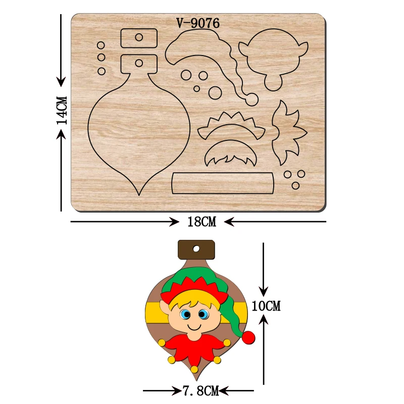 Новый рождественский кулон деревянные штампы вырезанные Скрапбукинг/несколько