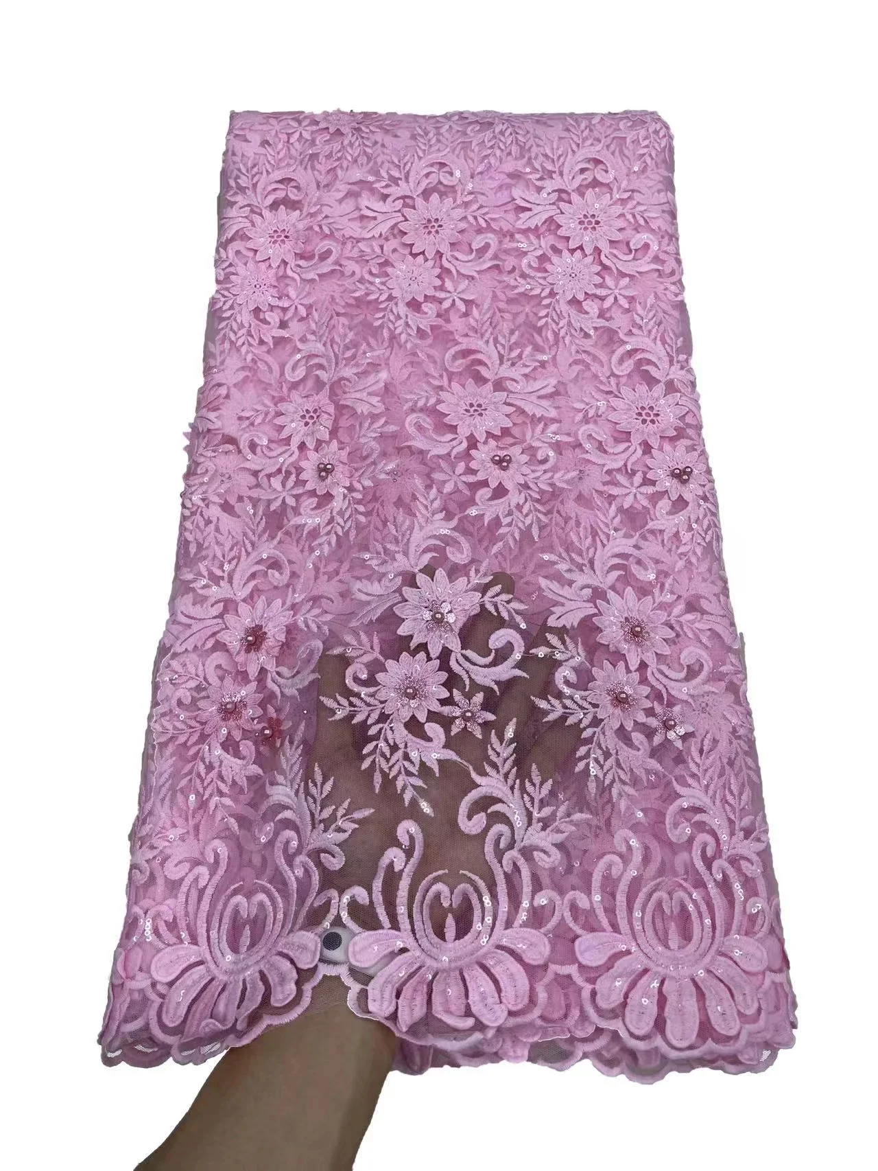 Модная африканская кружевная ткань с блестками 2022 Высококачественная вышивка