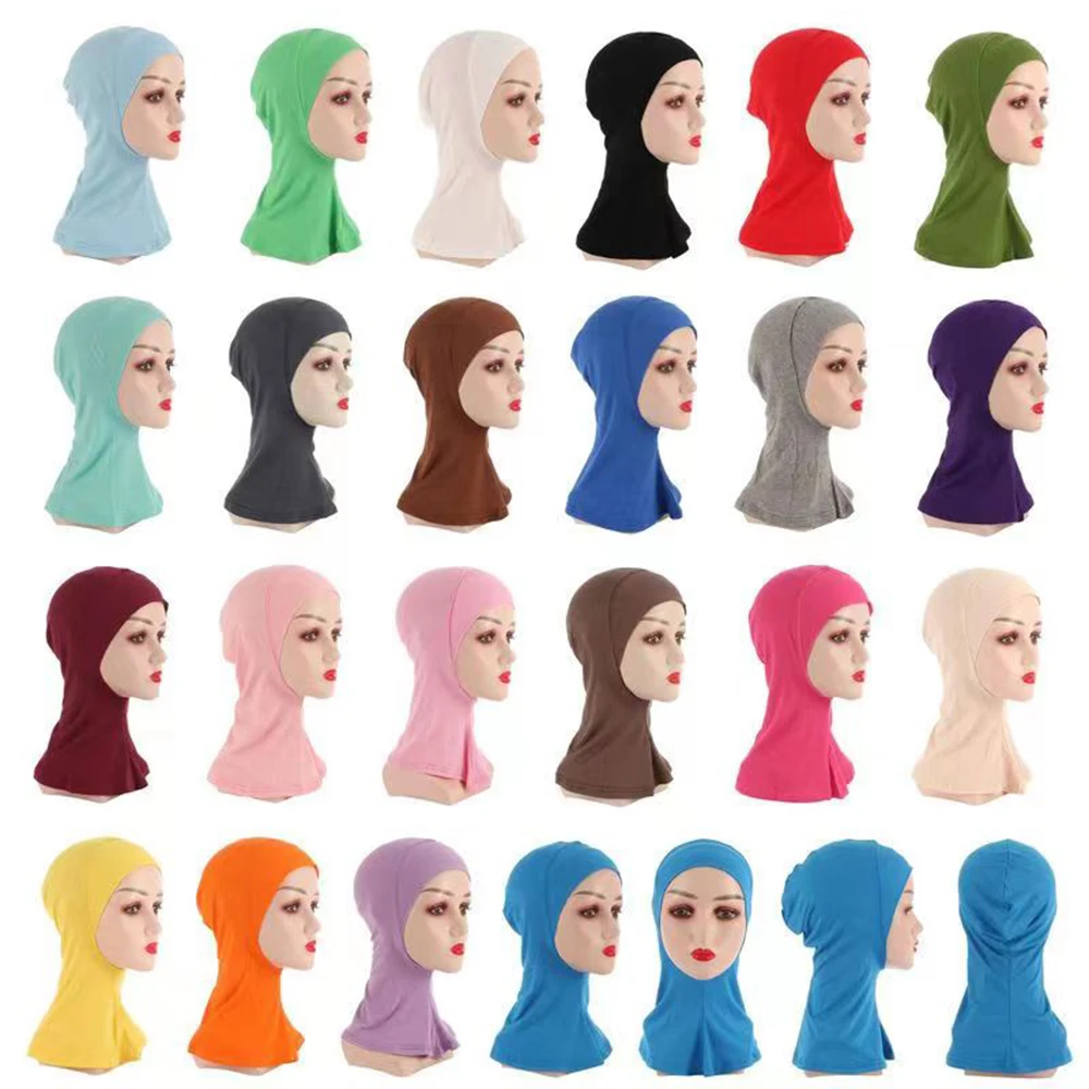 Muslim Underscarf Head Cover Muslim Headscarf Inner Hijab Caps Islamic Underscarf Ninja Wrap Hijab Scarf Women Arab Scarf Hijabs