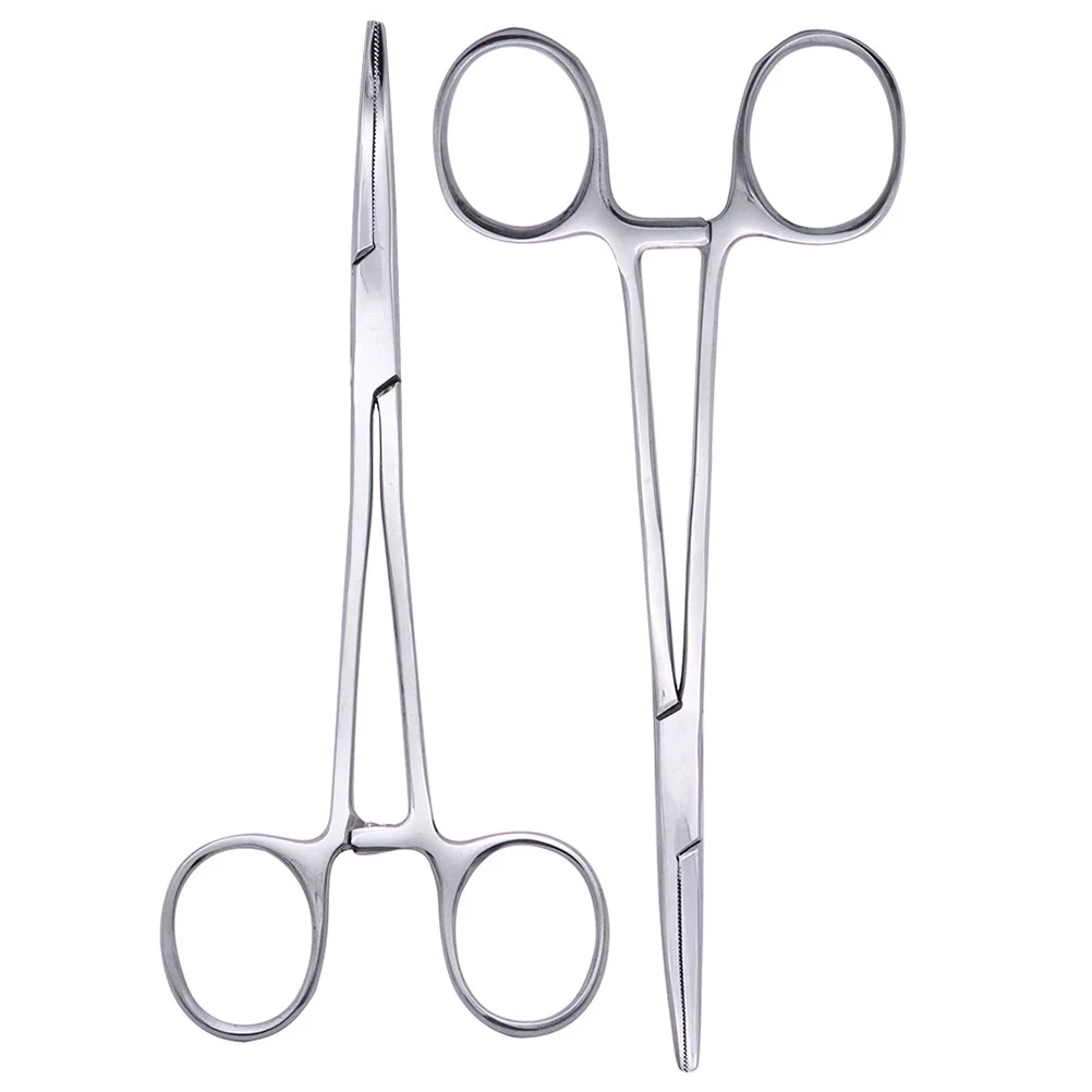

2 шт. зажим ножницы щипцы из нержавеющей стали пинцет для фиксации животных прямые зажимы из нержавеющей стали