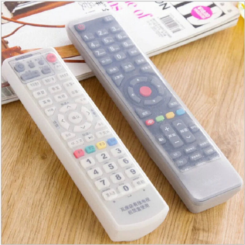 

Transparent Silicone Remote Control Cover TV Air Condition Remote Control Case Holder Anti-dirt Dust-proof Cover Protective Case