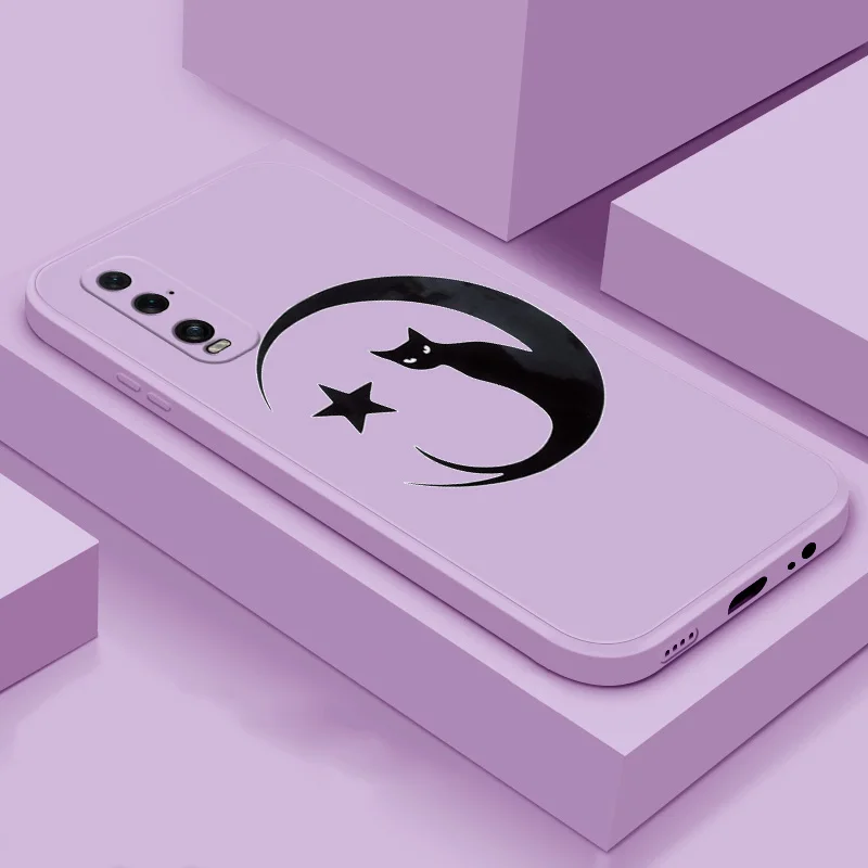 

Case For OPPO Find X2 Pro Find X3 soft case TPU silicone protection case Straight Edge Liquid Cute Cat Case