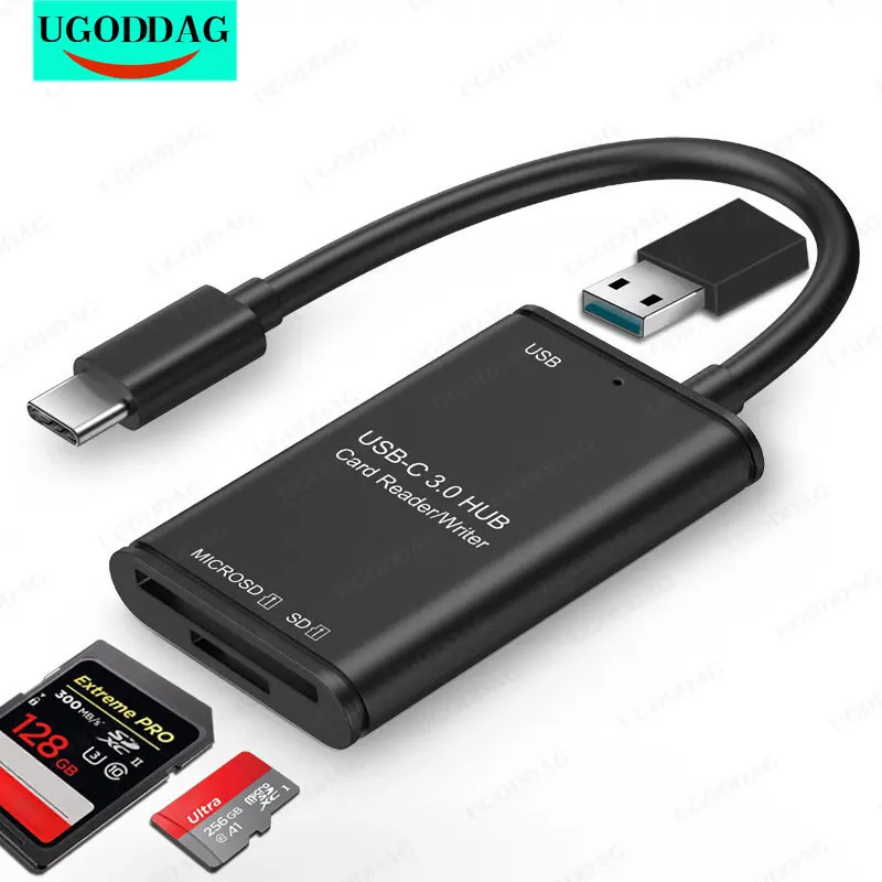 USB-концентратор Mosible типа C, USB 3,0, USB-разветвитель типа C, Thunderbolt 3, адаптер для TF SD карт, OTG для Samsung Macbook Pro/Air