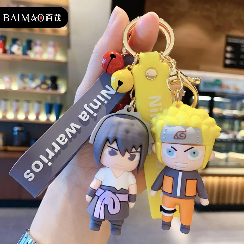 

Naruto Anime Figures Sasuke Itachi Kakashi Jiraiya PVC Keychain Bag Keyring Ornament Accessories Children's Toys Birthday Gifts