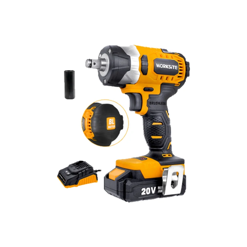 

Brushless Cordless Impact Wrench Heavy Duty 3 Speed 20V Battery Power Tools 1/2" High Torque Adjustable Impact Wrench