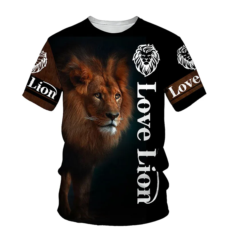

The Lion King 3D Print Men T-shirt 2022 Summer New O Neck Short Sleeve Tees Tops 3D Style Male Clothes Fashion Casual T-shirts