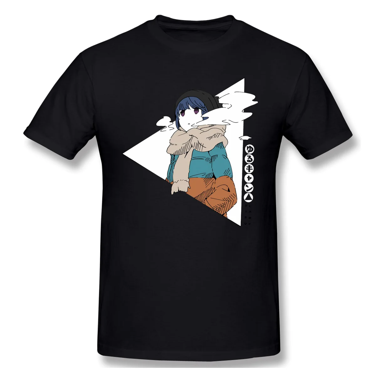 

Men Laid Back Camp T-Shirts Funny Tops Rin Shima ⑳ Yuru Camp Pure Cotton Tees Harajuku tShirt