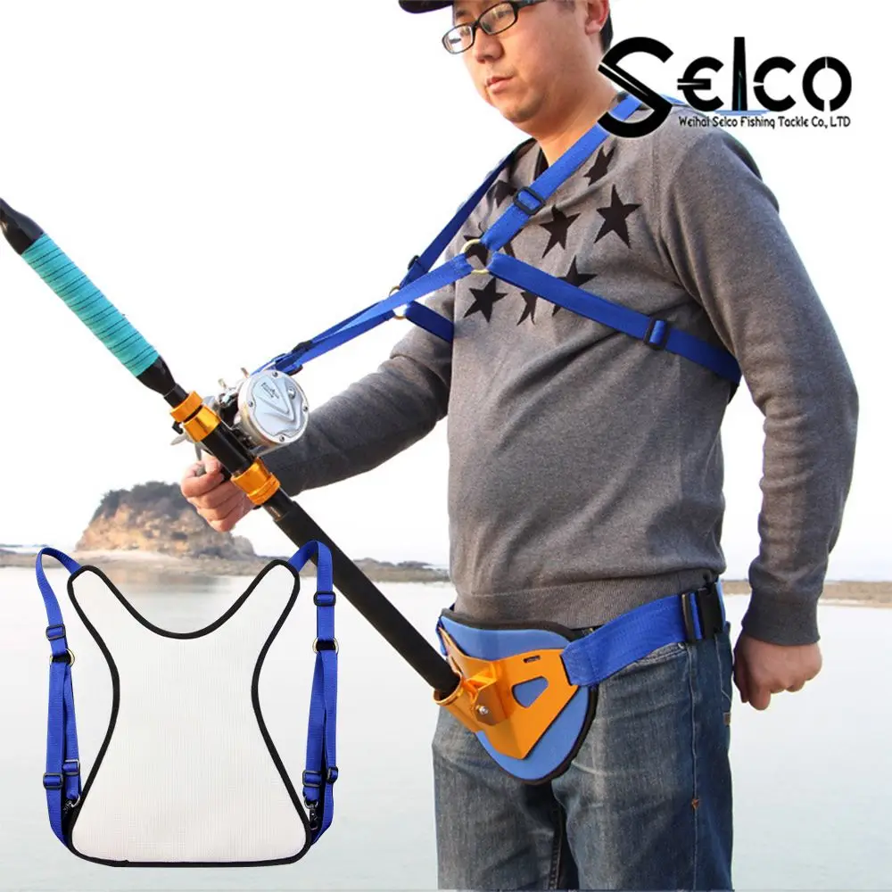 

For Stand Up Carp Fishing Kit Ultralight Fishing Rod Holder Fighiting Belt Adjustable Shoulder Fishing Vest Waist Belt