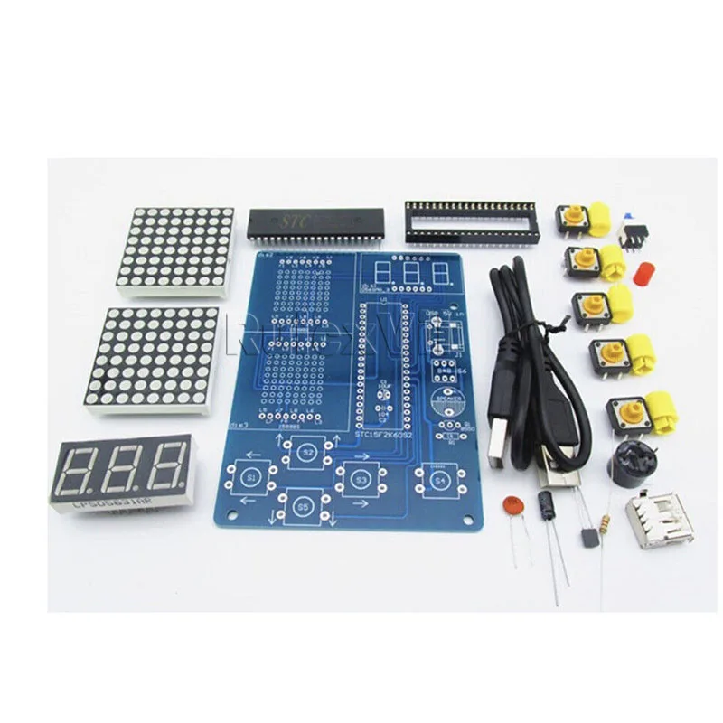 

DIY Electronic Soldering Training Kit for Tetris/Snake/Plane Games Kit Inc Case
