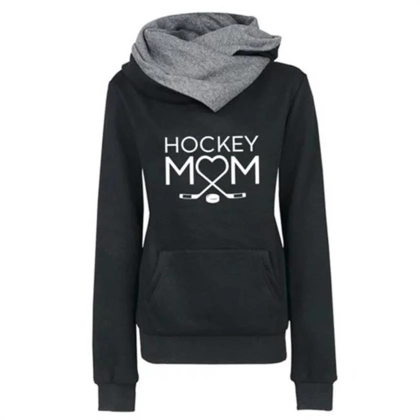 

Hoodies for women hockey mom letters print hoodies hoodies women's hoodies tops kawaii women's sweatshirt cotton pattern hooded